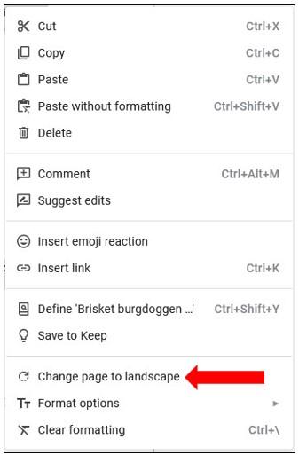 shows menu of options with arrow pointing to